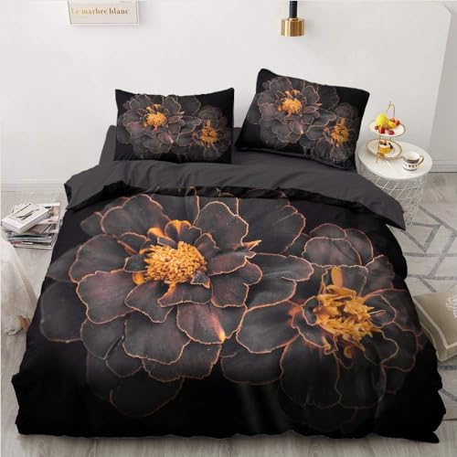 Sets de housse couette en microfibre brossée douce 220x240 fermeture - 2