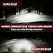 pfsynb Fits for Ford Fiesta 2014-2018 High Low Beam Lights Bulbs Combo Pack, 6000K White Plug-and-Play 600% Brighter Lightnes Super Bright Lights Bulbs,50,000+ Hours Lifespan (Pack of 4)