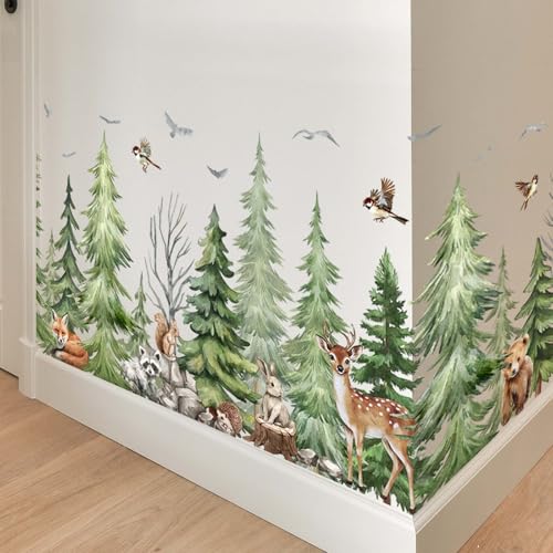 Vinilos decorativos animales bosque 2 piezas 25x60cm miniatura 5