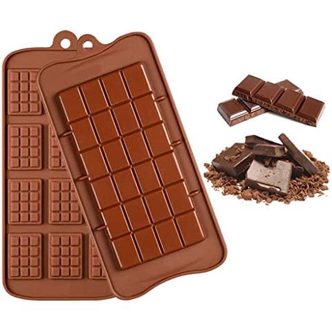 Pack of 2 Silicone Chocolate Moulds, 2 Size Mini Chocolate Mold, Ice Cube Tray Cover
