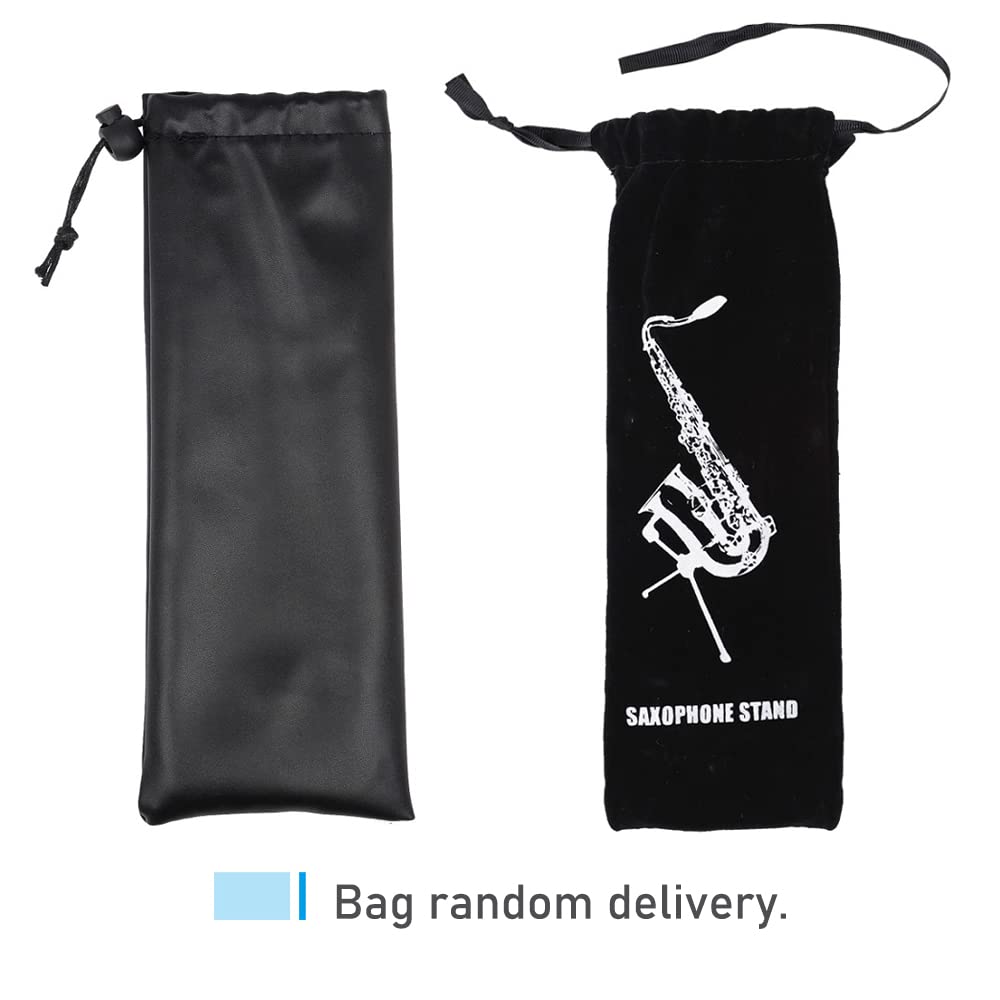 Foldable Alto Saxophone Stand Stainless Steel Sax Stand Holder Portable Saxophone Bracket Adjustable Stand with Leather Bag