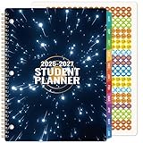 Student Planner 2026-2027 - August 2026 - June 2027, Weekly & Monthly planner for Students 11'x 8.3', Flexible Cover, Strong Golden Binding, Printed Tabs, with Stickers