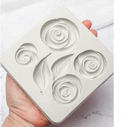 Miniatura 7 de Molde de silicona para hojas de rosa, moldes para fondant, herramientas de decoración de pasteles, herramientas de decoración de tartas, moldes de