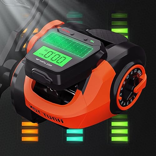 ZYWUOY Baitcast Angelrolle - Elektronisch Mit Digitalanzeige & Zeilenzähler