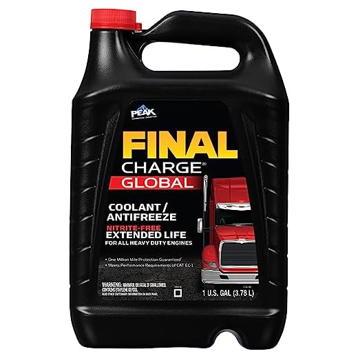 PEAK Final Charge Global Extended Life Concentrate Antifreeze/Coolant for All Heavy Duty Engine Cooling Systems, 1 Gal.