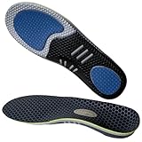 AIMATO 疲れない インソール 衝撃吸収 スポーツ 靴 中敷き 抗菌防臭 防滑 サイズ調整 アーチサポート 美姿勢キープ 男女兼用 (ブラック, 27.5-28cm)
