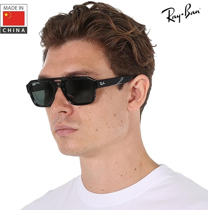 Image of Ray-Ban RB4397 CORRIGAN BIO-BASED Square-Round Shaped Sunglasses for Men & Women with Official RAYBAN Eyewear Kit