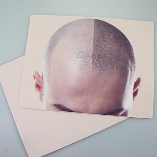 2pcs Male and Female Scalp Micropigmentation Practice Skin for Thinning Hair Tattoo and Hair Density Practice Pad (Mix)