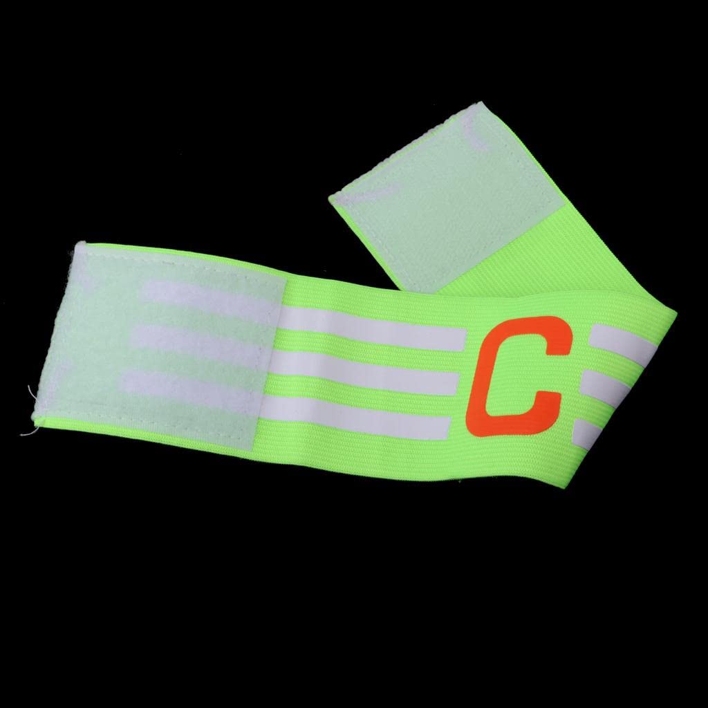 Football Soccer Sports Arm Adjustable Bands Captain Armband #2 Green| Sports Equipment | Outdoor Sports Gear | Exercise Gear