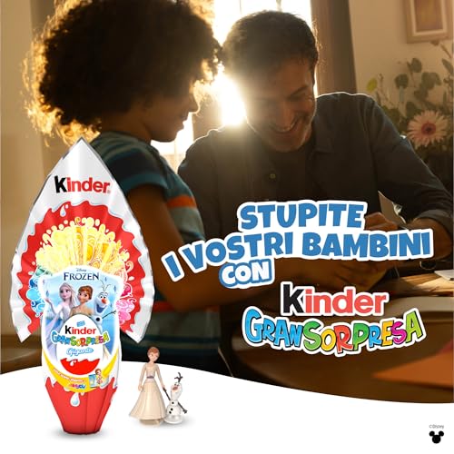 Kinder GranSorpresa Gigante Disney Frozen - Uovo di Pasqua Kinder 2025 di Finissimo Cioccolato al Latte con Sorpresa Disney Frozen, Idea Regalo Pasqua, 320 Grammi - Immagine 2