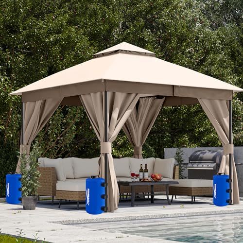 Image of Canopy Water Weight Bag,176 LBS Gazebo Tent Water Weights Set of 8 Leg Weights for Carport, Pop Up Canopy,Tent,Gazebo,Blue