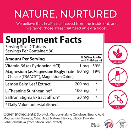 Zahler ChildCalm, Kosher Fruit Punch Chewable Magnesium for Kids - Natural Calm, Mood Support, and Relaxation - Calming Kids Magnesium Supplement Childrens Magnesium, 60 Tablets