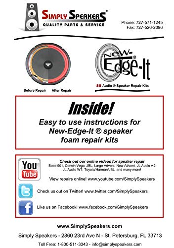 Infinity 5 Inch Foam Speaker Repair Kit FSK-5Ji (Pair)