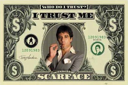 Poster film Scarface Dollar Bill (91.5 x 61cm)