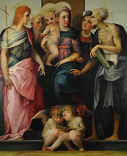 Toile Angelo Musicante Rosso Fiorentino 50x70 de qualité