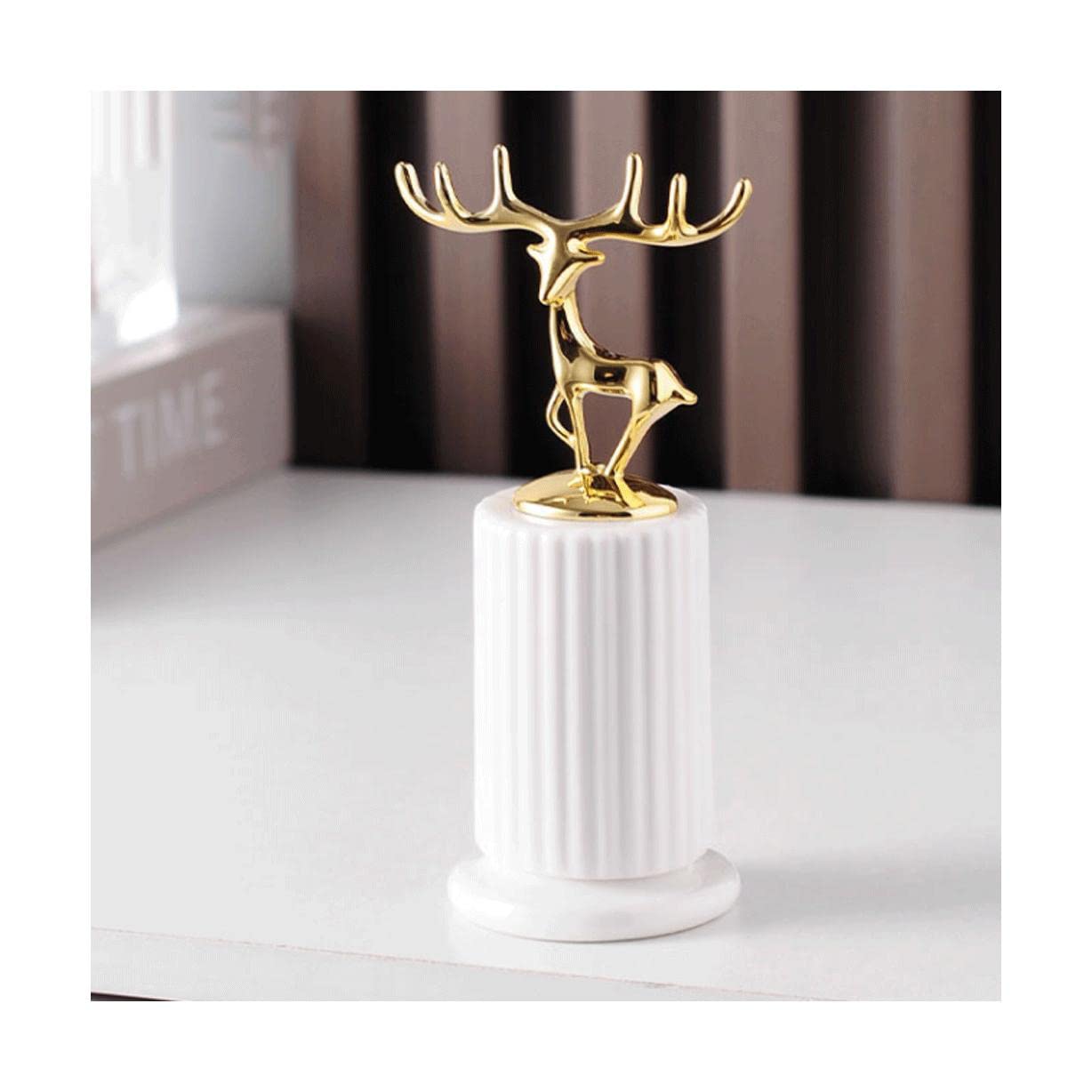MRKU Toothpicks Dispenser Toothpick Box Holder Fashion Elk Shaped with Lid Container Cute Portable Container Chic