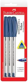 Esferográfica Trilux 032 Médium, Faber-Castell, SM/032AZ, Azul