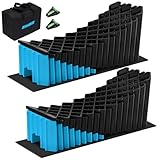 Kohree RV Leveling Blocks, Levels Up to 5', Supports Up to 50,000 lbs, Curved Camper Levelers with Wheel...