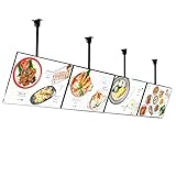 Slim Snap Frame LED Light Box, LED Restaurant Menu Board, LED Backlit Menu Board For Restaurant Cafe Shops Wall Mounted Billboard (50x40cm)
