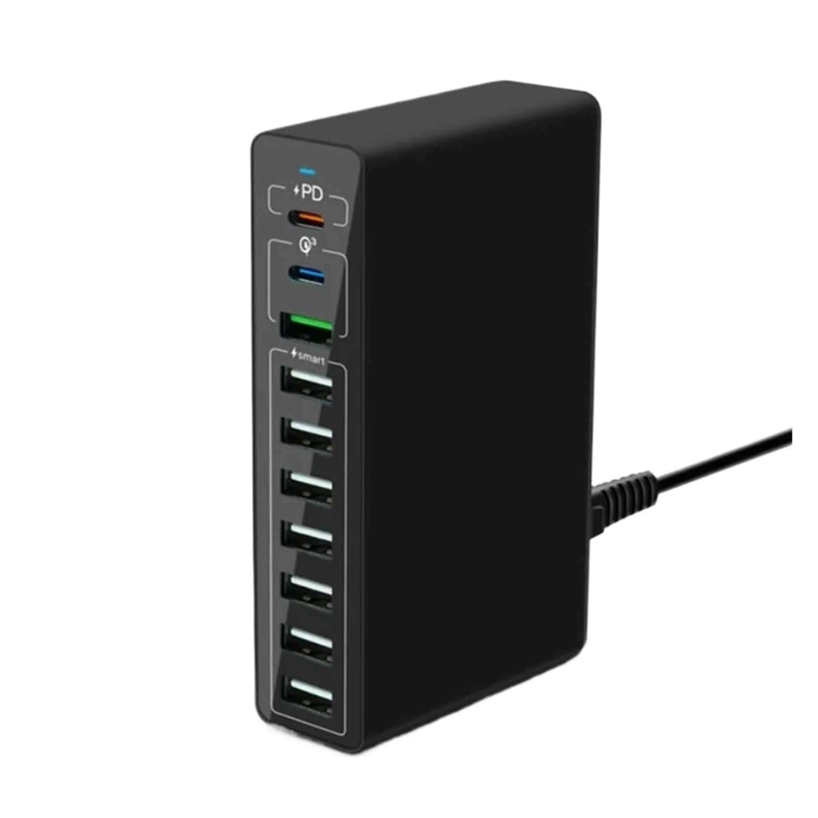 Caricatore Di Ricarica Rapido USB 65W 10 20w For Stazione Hub Con Porte Multiple For Telefoni Cellulari Da 60W Capacità Di Ricarica Rapida(65W Black)