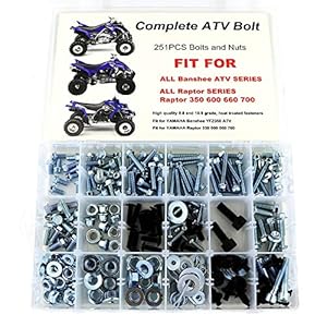 Xitomer 251Pcs Plastics Engine Body Frame Exhaust Bolts Kit Fit For Raptor 350 600 660 700R, Atv Bolts Kit 2 51pubgsjxul. sl500 . ss300