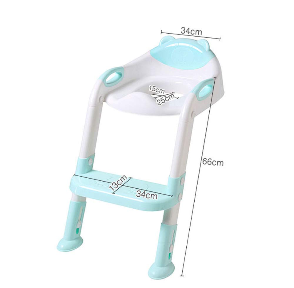 Asiento Inodoro para Niños, Asiento para IR Al Baño Portátil Y Duradero para Niños con Escalera Entrenamiento para Silla De Baño Plegable para Inodoro para Niños,D-Padded