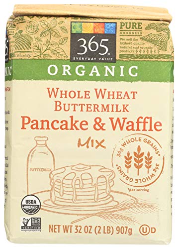 365 Everyday Value, Organic Whole Wheat Buttermilk Pancake & Waffle Mix, 2 Pound