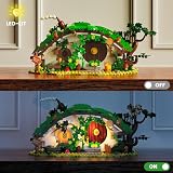 Glikid Dwarf Cabin Building Set with LED Light - Building Blocks for Adults, Collectible Display Piece for Home & Office Decor, DIY Fantasy House Model Kit for Teens