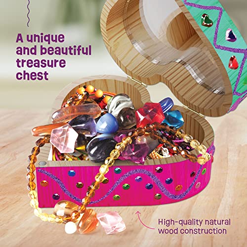 Paint Your Own Wooden Kids Heart Treasure Box Kit - Art Kits For Toddler Girl - Arts And Craft Easter Gifts For Ages 3-6 Year Old Girls - Diy Jewelry Box Toys - Best Crafts Painting Projects Gift #TOP4