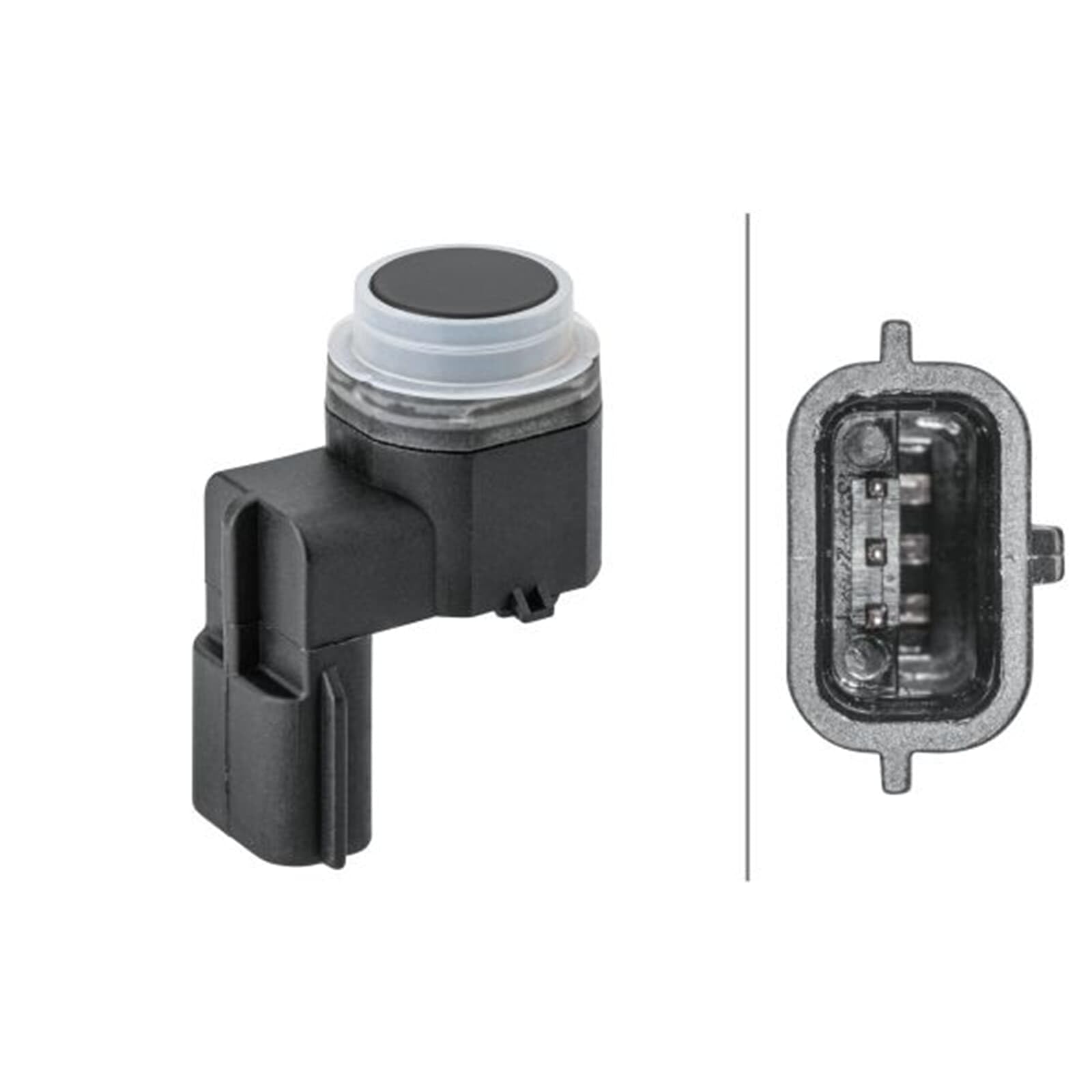 HELLA 6PX 358 141-751 Sensore, Assistenza parcheggio, 3a... poli, infilato, verniciabile, con anello fissaggio | Compatibile con: NISSAN QASHQAI II SUV, RENAULT CAPTUR II, CLIO IV, CLIO IV Kasten/Schrägheck, CLIO V, ESPACE IV, FLUENCE
