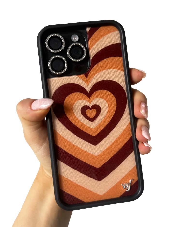 Image of Wildflower Cases - Compatible with iPhone 16 | Protective Black Bumper, 6.5ft Drop Test Certified, Women Owned Small Business | Latte Love Mocha