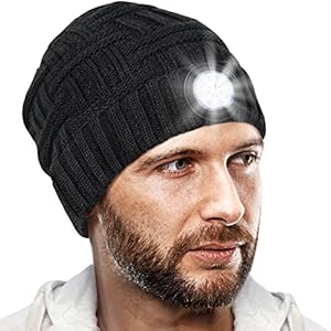 LED Beanie Hat with Lights, Gifts for Men Women Stocking Stuffers for Men Christmas Birthday Gift Idea for Dad Husband…