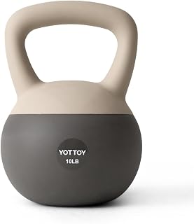 YOTTOY Soft Kettlebells 10-30lbs: Cushioned Shock-Absorbing Base, Wide Non-Slip Handle for Safe Home Strength Training & Workouts