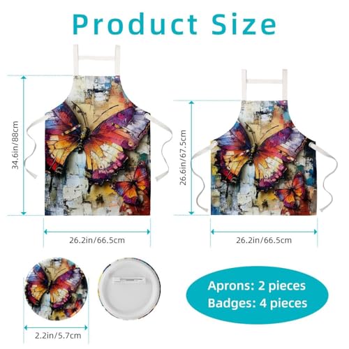 Tablier de cuisine multicolore ajustable avec broches pour le restaurant - 2