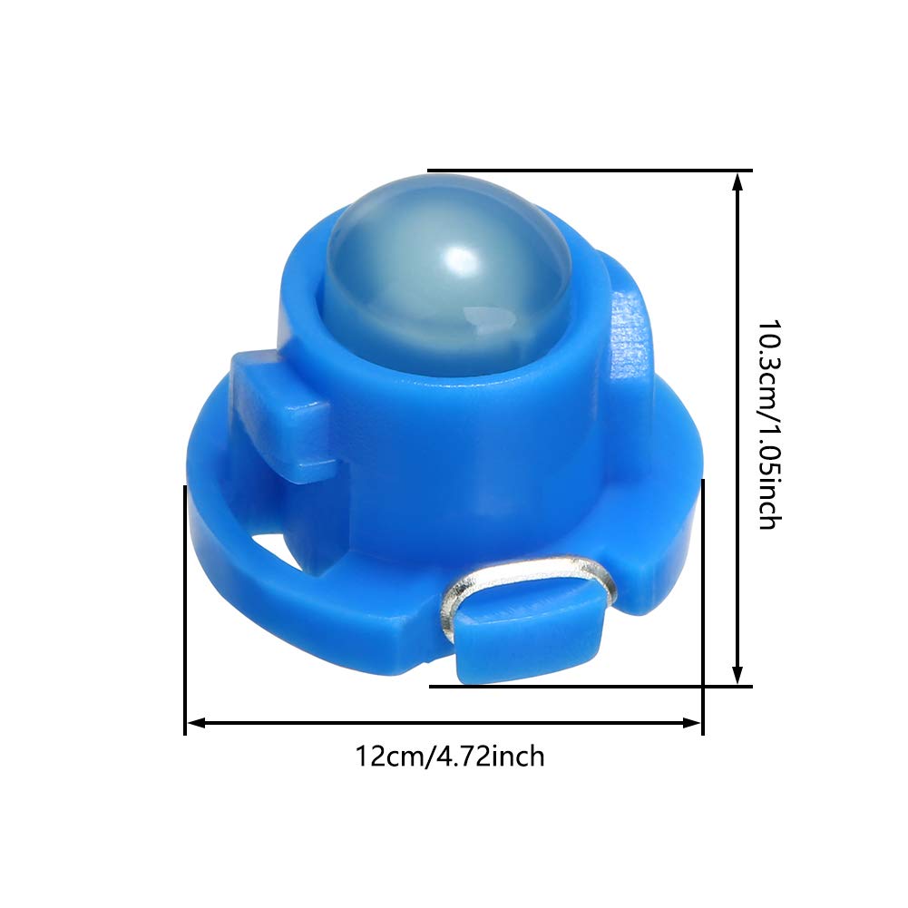 TABEN Blue T4.7 Neo Wedge LED Lumières chauffantes A/C Contrôles LED Lumière COB-1SMD 12 V