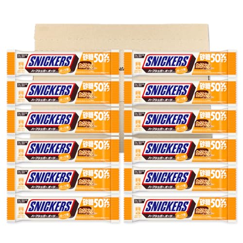 マースジャパン スニッカーズ ハーフシュガー オーツ 38g ×12本セット PSJBOX チョコバーのサムネイル