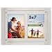 Americanflat 5x7 Aspen White Collage Distressed Wood Frame - Made to Display 2 5x7 Photos - Ready to Hang or Stand with Built-in Easel