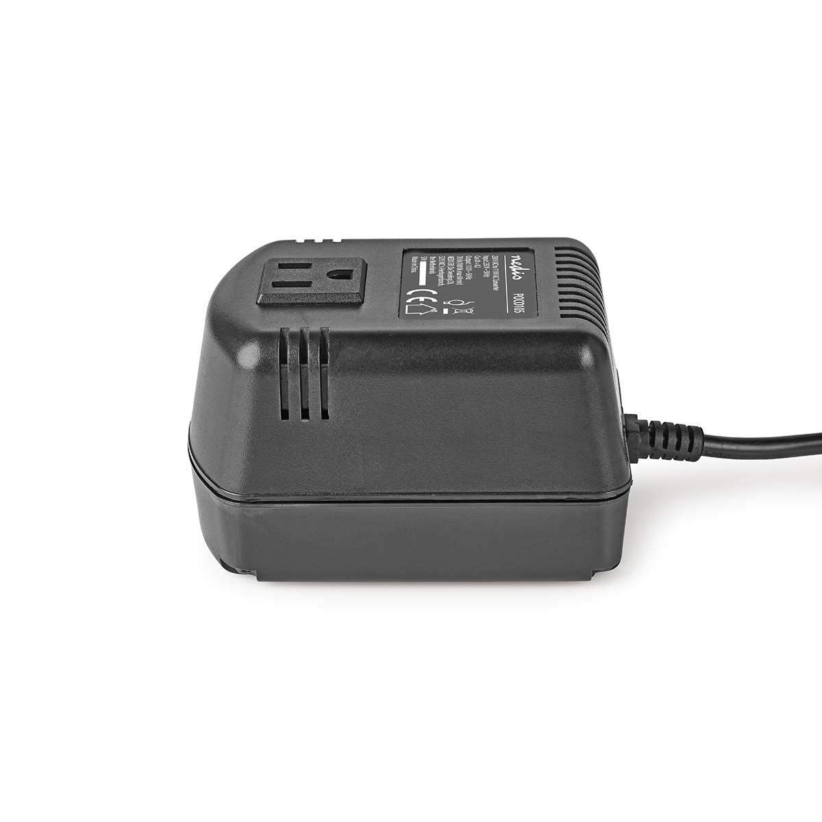 Nedis Przetwornica | 230 V AC - 110 V AC | 100 W | uziemione wyjście US czarne