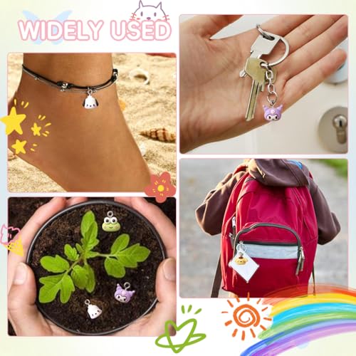 Image of SANNIDHI 42pcs Pendant Charms for Bracelet Making, 7-Design Cinnamoroll Kuromi Bracelet Charms for Jewellery Making, Cartoon Mini Resin Bag Charms Pendant for DIY Necklace, Craft, Phone Charms