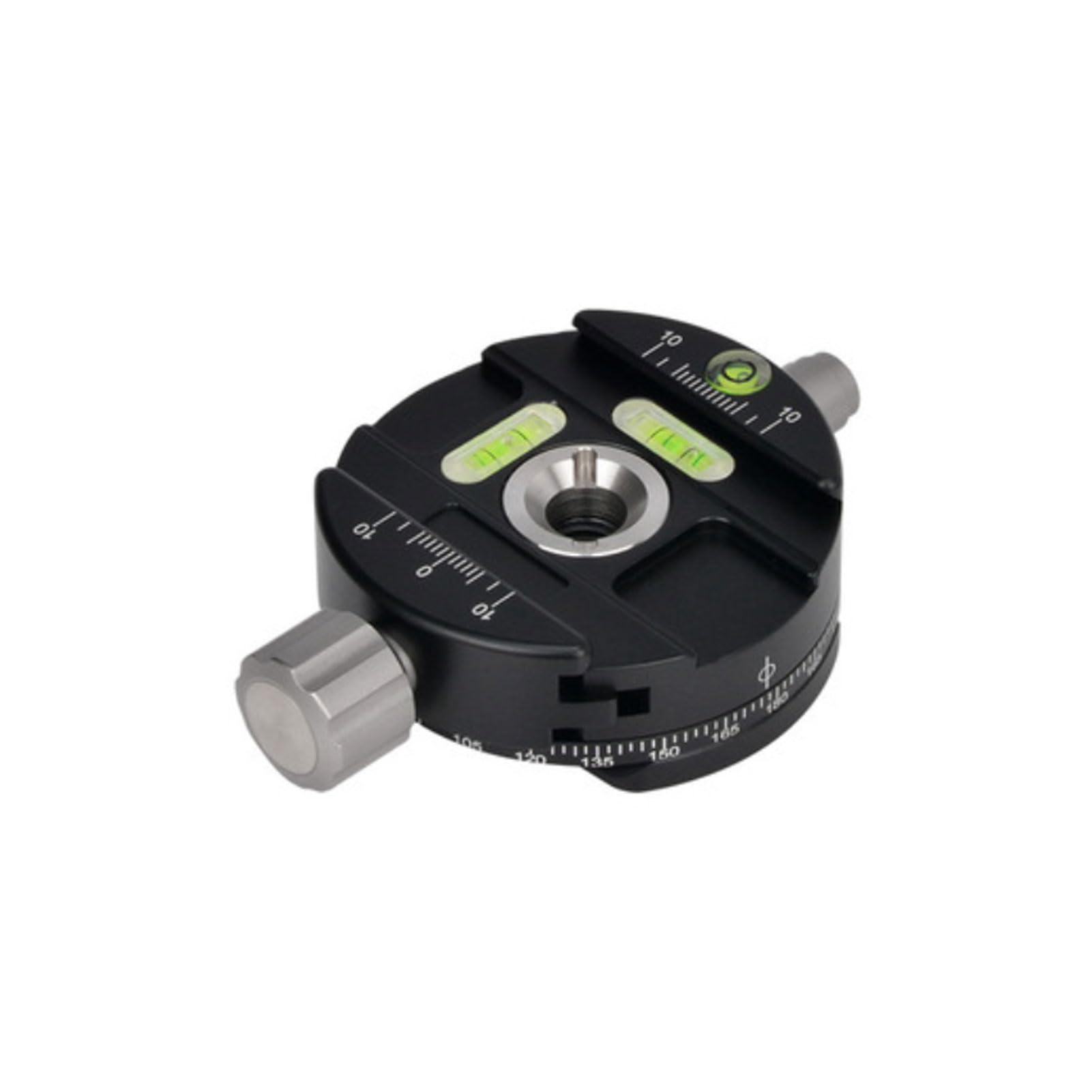 Morsetto Panoramico a Testa Girevole 360° in Lega di Alluminio 60mm, | Morsetto per piastra a sgancio rapido con vite da 1/4 di pollice, carico di 15 kg, per treppiede per fotocamera, testa a
