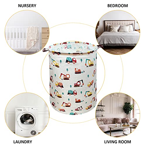 Tarwemmqn 2-Pack Large Laundry Basket Waterproof Freestanding Dirty Clothes Hamper With Handle Collapsible Tall Baby Animal Car Storage Baskets For Laundry,Bedroom,Nursery #TOP5