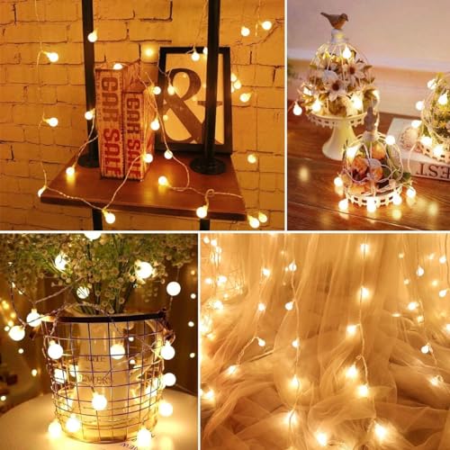 Fulighture Fairy Lights Battery Operated, 5m 16ft 40LED Ball Waterproof Globe String Light, 2 Lighting Modes, for Indoor Lighting, Bedroom, Wedding, Party, Christmas, Halloween, Valentine, Camping - Image 6