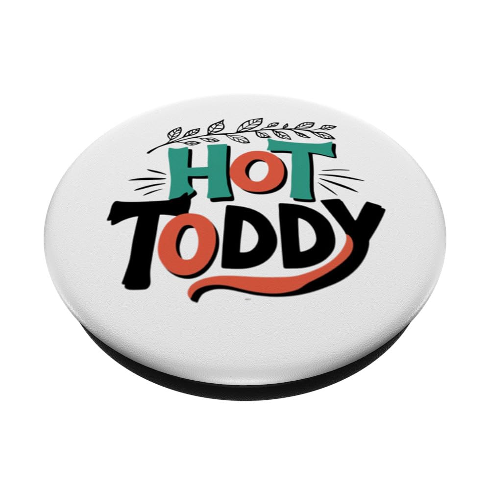 Hot Toddie Flu Remedy Design Design PopSockets Swappable PopGrip, Black - Image 2