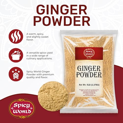 Spicy World Ginger Powder 5 Pound Bulk Bag - Ground Ginger Root - Image 2