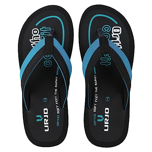 Image of URJO LM 105 Men's Slippers /FlipFlops Lightweight Super Flexible Arch Support Durable Anti Skid & Stylish Dailywear Slippers /FlipFlops for Men