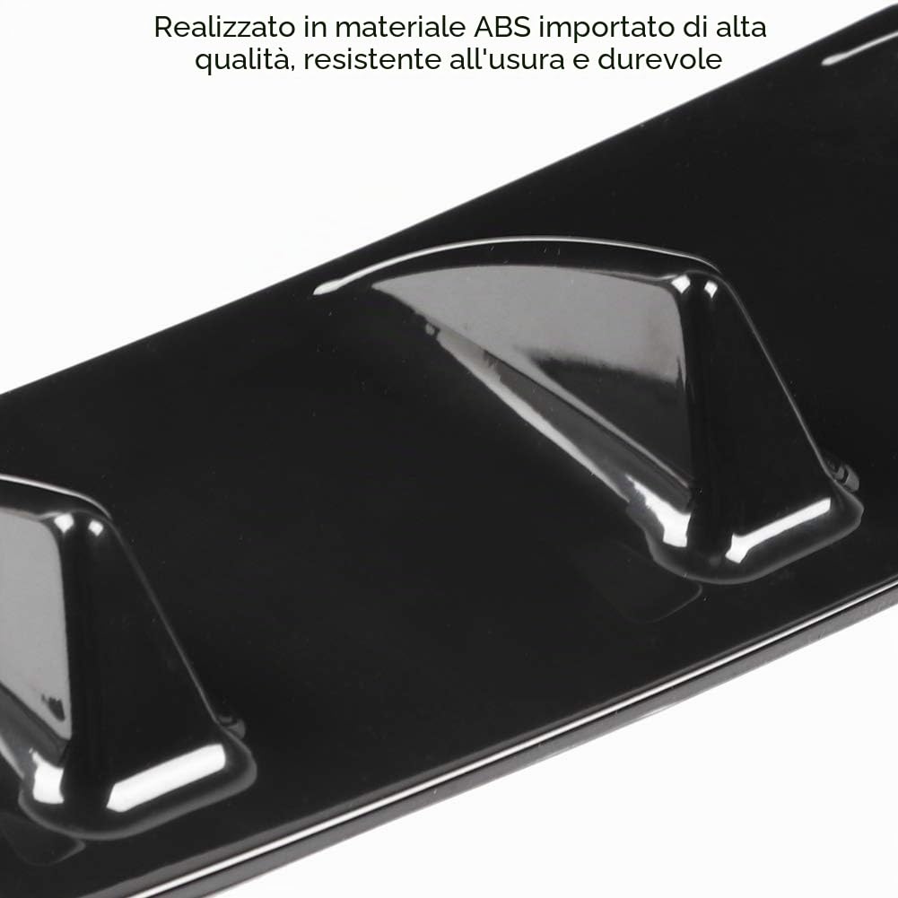 KIMISS Universale Paraurti Labbro Diffusore Splitter, Auto Paraurti Posteriore Telaio Pinna di Squalo Spoiler Ala Lip Diffusore(L)= 5 heckspoiler