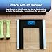 Tenergy Body Weight Scale with Step-On Technology, Tempered Glass Platform w/Backlit LCD, High Precision Digital Bathroom Scale, 400-Pound Capacity, Bonus Body Measuring Tape & Batteries Included