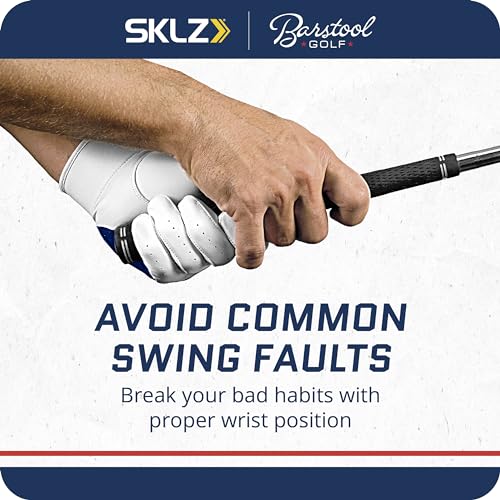 Evita golpes desviados usando guantes de golf SKLZ Barstool con soporte de muñeca 4