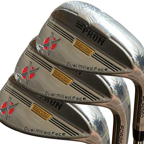 Japan Pron TRG Lot de 3 clubs de golf Wedge Finition chromée Modèle 2020 52 56 60 degrés rebond 10 12 8