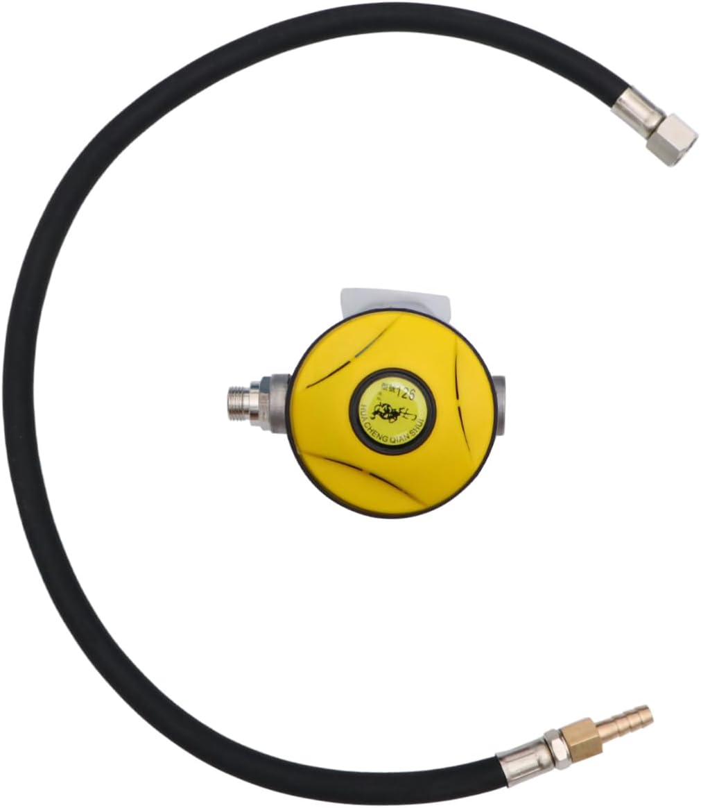 Recreational Diving Equipment Yellow Silicone Diving Breathing Snorkel High Pressure Regulator Hose